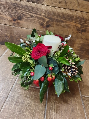 Christmas Candle Arrangment