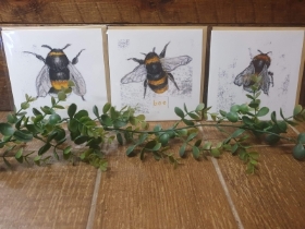 Bees and flower cards